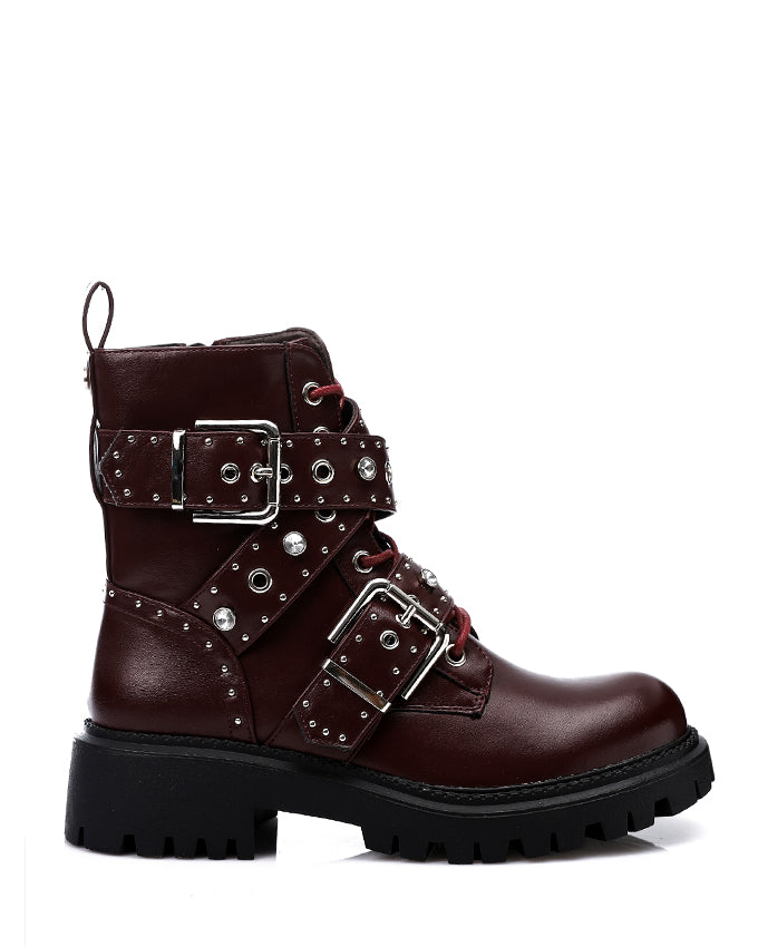 PRD-DVTH-022 Multiple Belts Trendy Ankle Boot