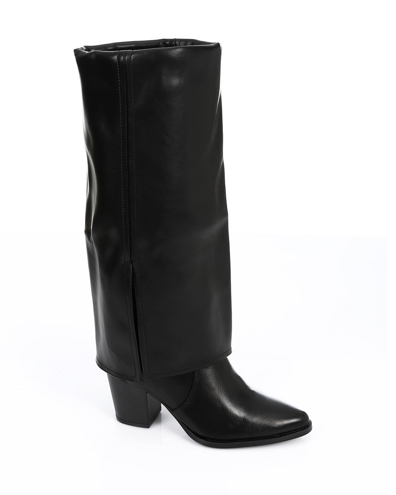 PRD-DVTV-001 Pointed Toecap Heeled Cuff Boots