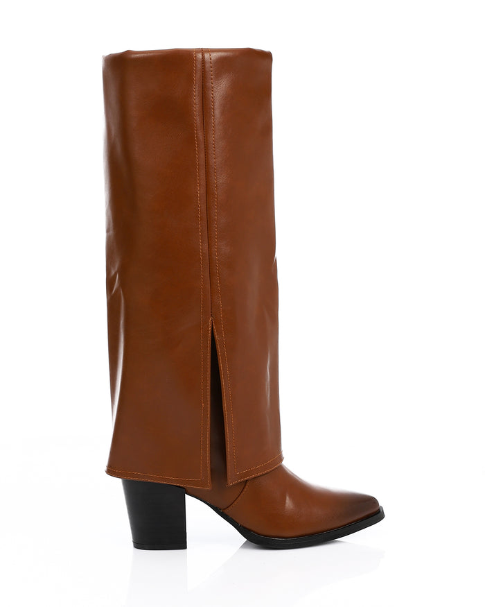 PRD-DVTV-001 Pointed Toecap Heeled Cuff Boots