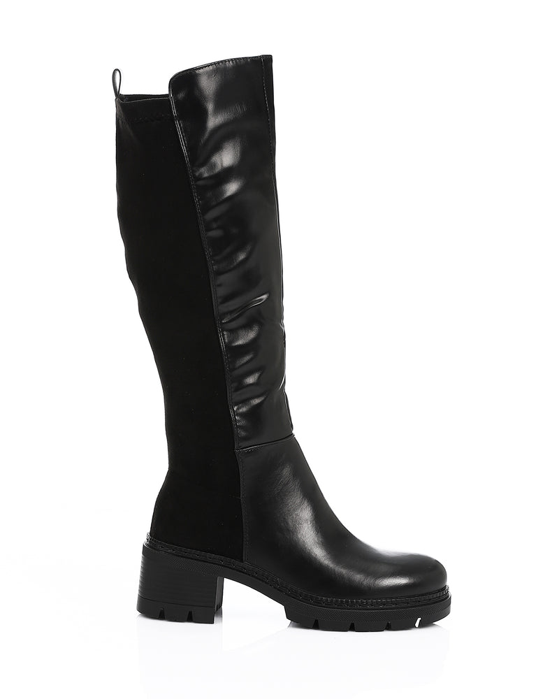 PRD-DVTV-008 Mid Heel Zipped Knee High Boots