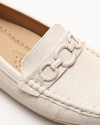 RUI-DJTF-004 Flat Cream Smart Loafer