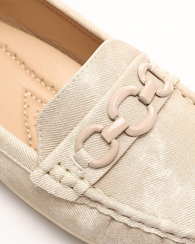 RUI-DJTF-004 Flat Cream Smart Loafer