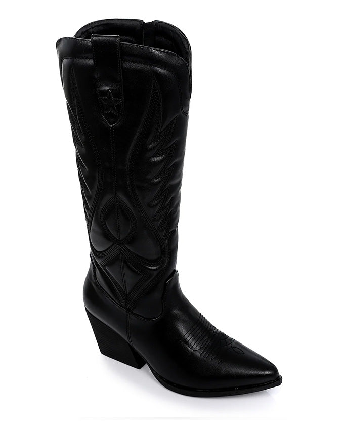 SUN-DVTF-003 Mid Heel Cowboy Boot