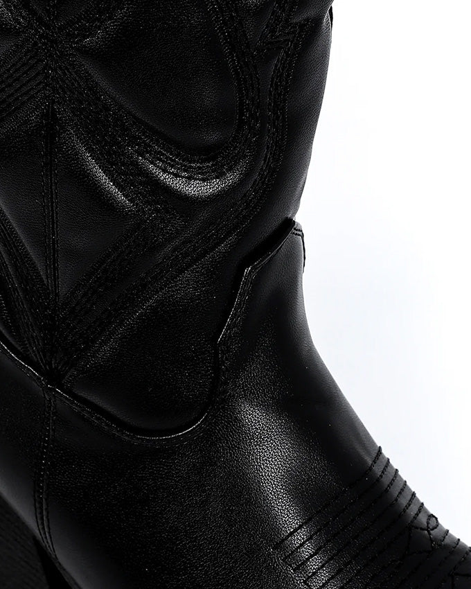 SUN-DVTF-003 Mid Heel Cowboy Boot