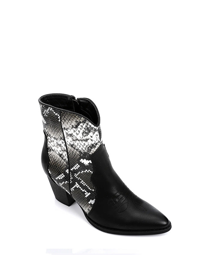 SUN-DVTF-005 Toecap Reptile Ankle Boot