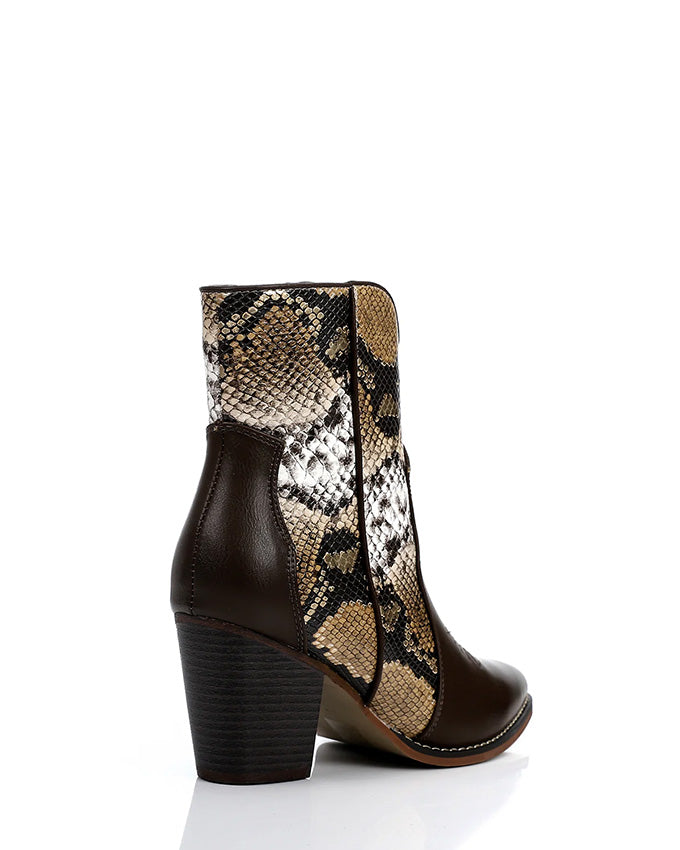 SUN-DVTF-005 Toecap Reptile Ankle Boot