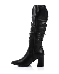 SUN-DVTF-007 Side Fringes Zipper high boot