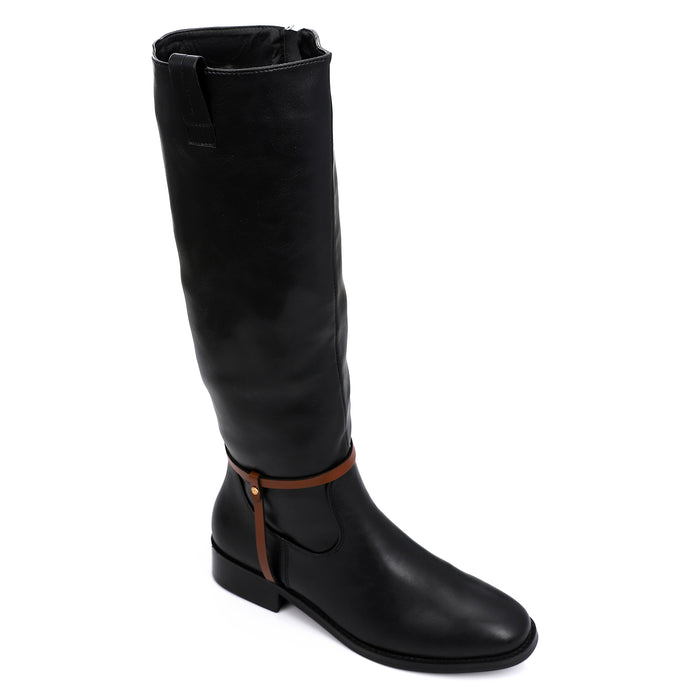 SUN-DVTF-008 Strap Side Zipper High Boot