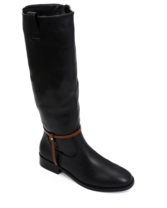 SUN-DVTF-008 Strap Side Zipper High Boot
