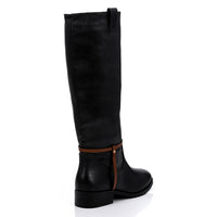 SUN-DVTF-008 Strap Side Zipper High Boot