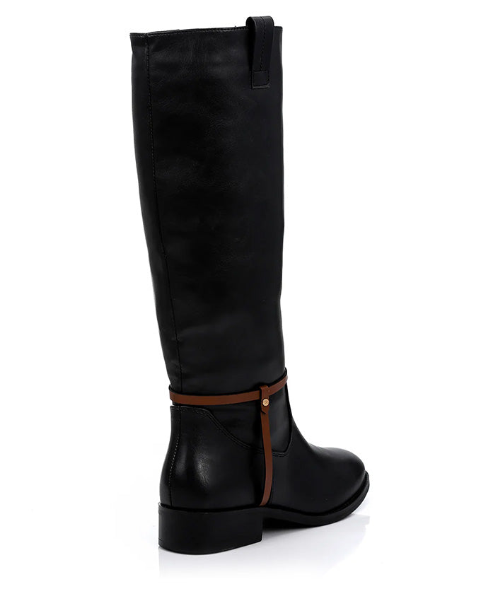 SUN-DVTF-008 Strap Side Zipper High Boot