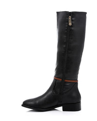 SUN-DVTF-008 Strap Side Zipper High Boot