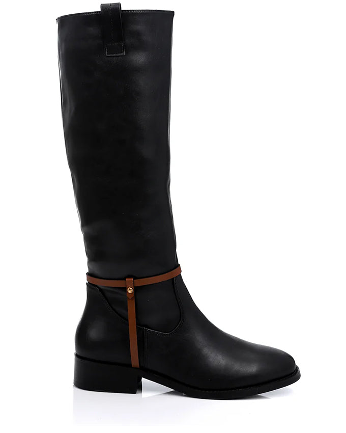 SUN-DVTF-008 Strap Side Zipper High Boot