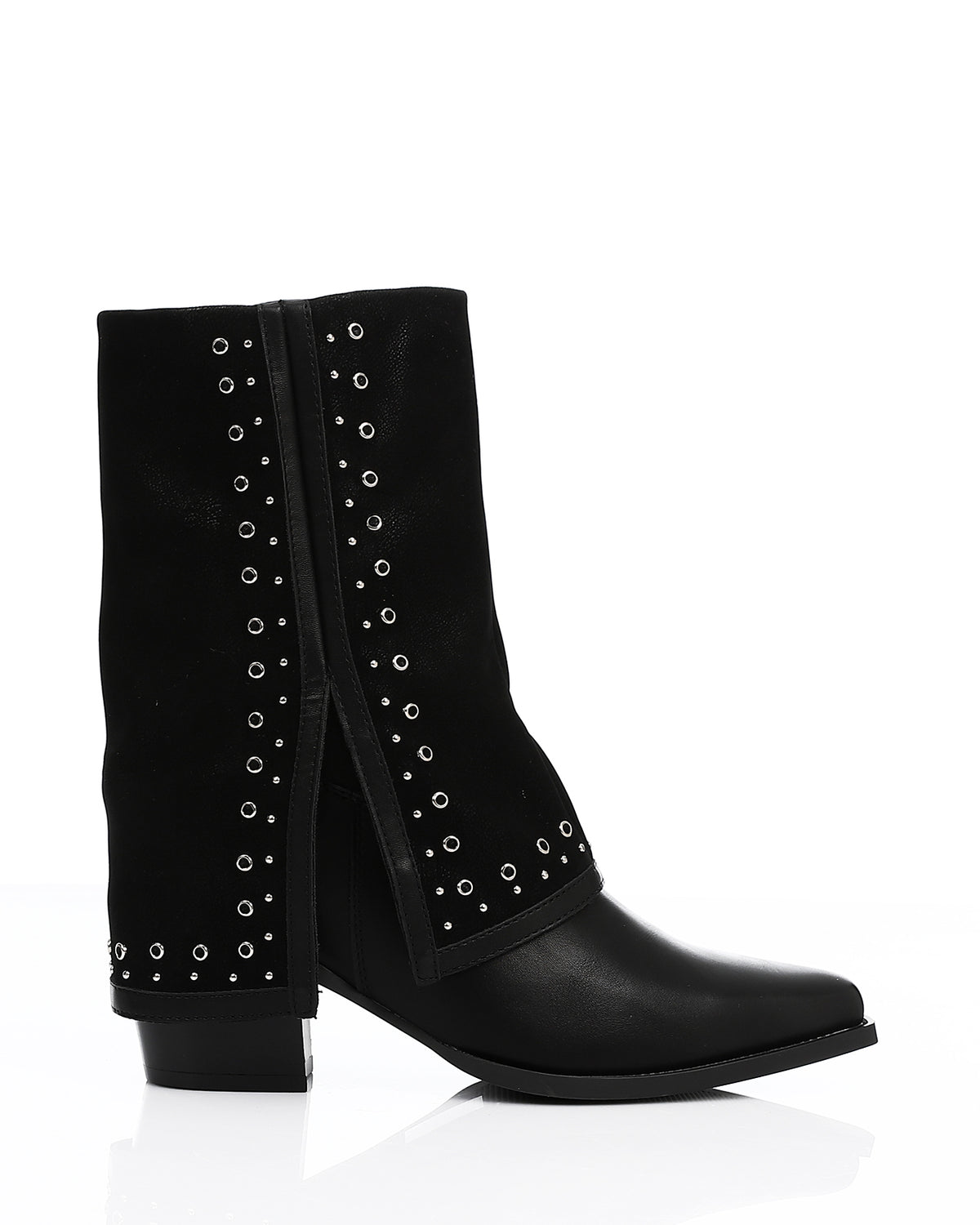 SUN-DVTV-004 Decorative Studs Cuff Boots