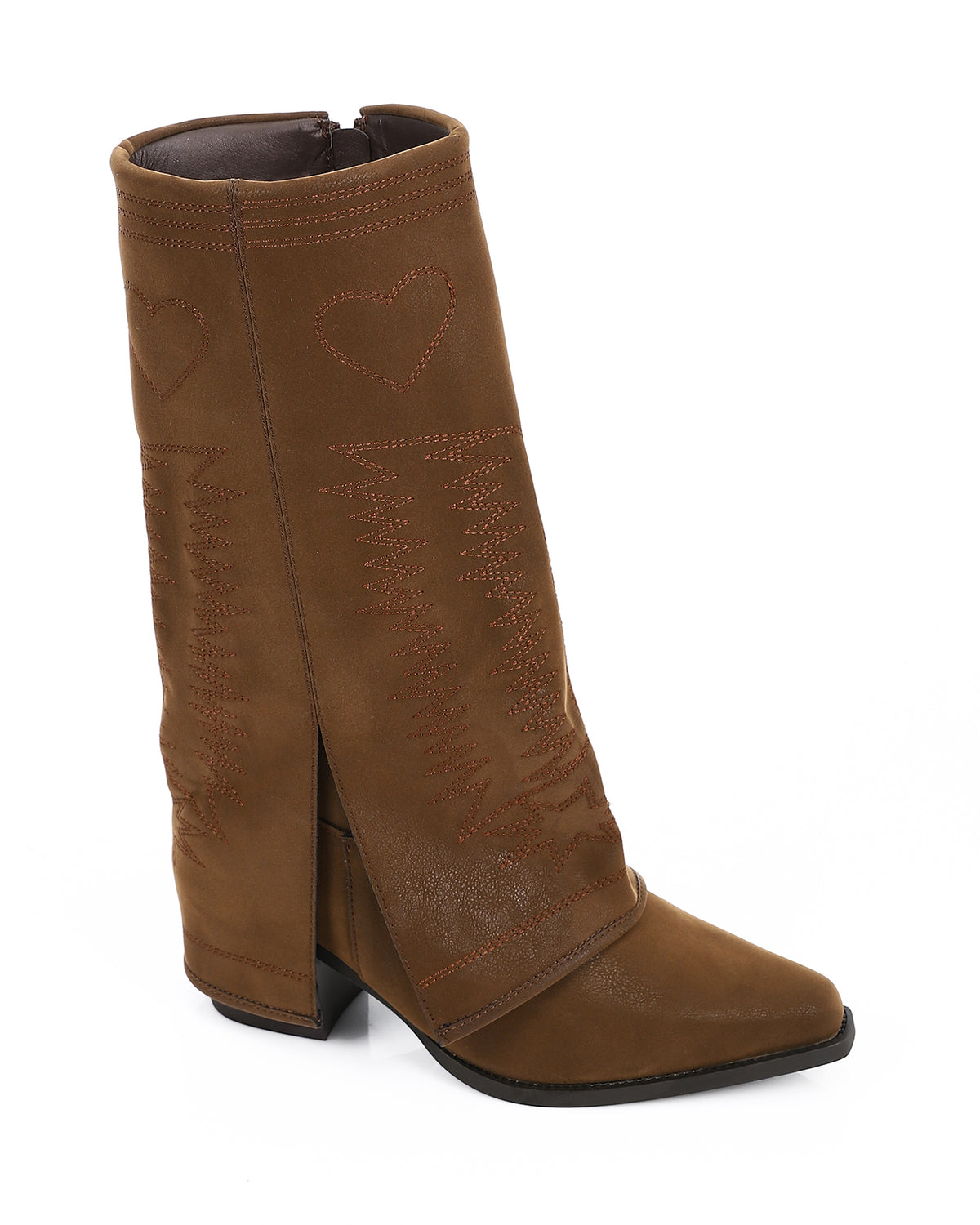 SUN-DVTV-006 Oval Toecap Stitched Cuff Boots