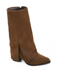 SUN-DVTV-006 Oval Toecap Stitched Cuff Boots