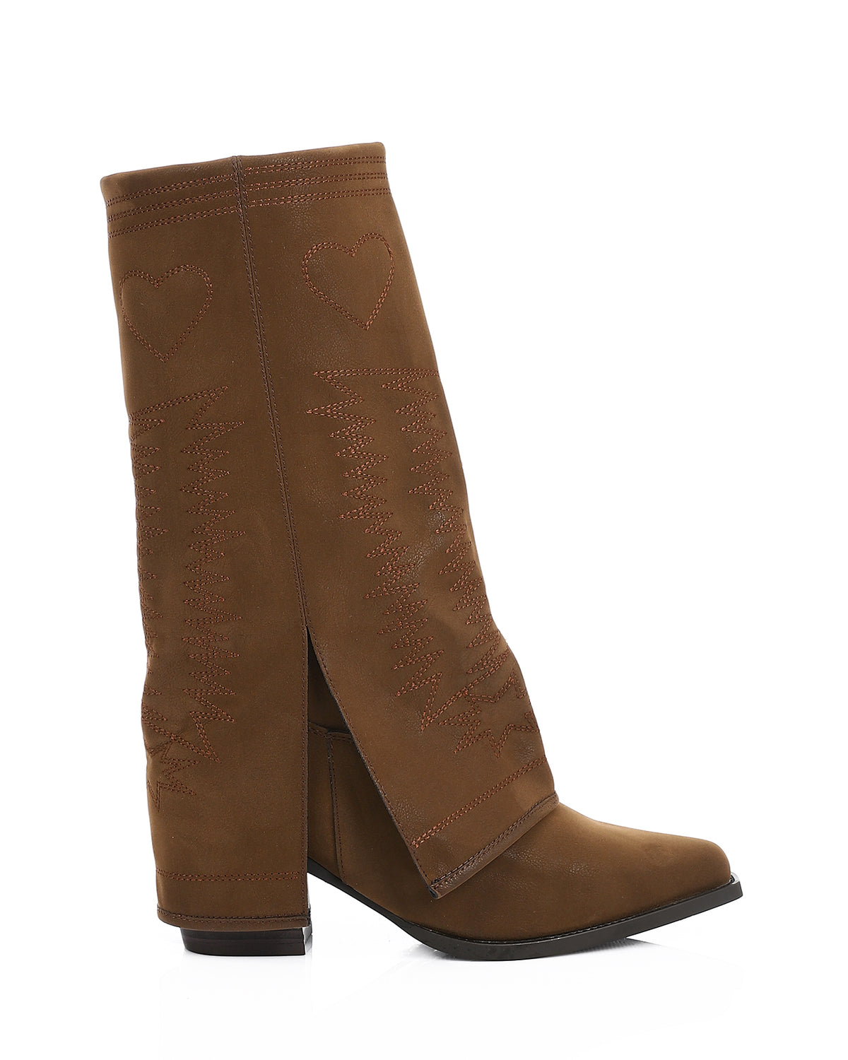 SUN-DVTV-006 Oval Toecap Stitched Cuff Boots