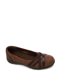 CHE-DVTS-013 Cross Strap Reptile Comfort Ballerina