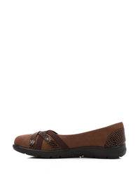 CHE-DVTS-013 Cross Strap Reptile Comfort Ballerina