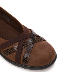 CHE-DVTS-013 Cross Strap Reptile Comfort Ballerina