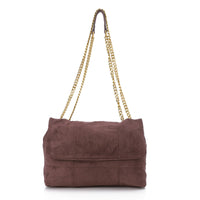DEE-DVTS-003 Crinkle Patent Chain Shoulder Bag