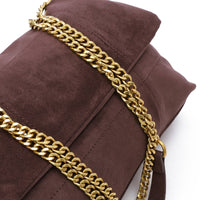 DEE-DVTS-003 Crinkle Patent Chain Shoulder Bag