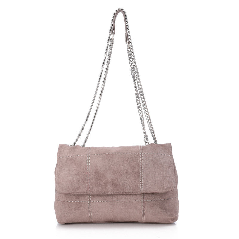 DEE-DVTS-003 Crinkle Patent Chain Shoulder Bag