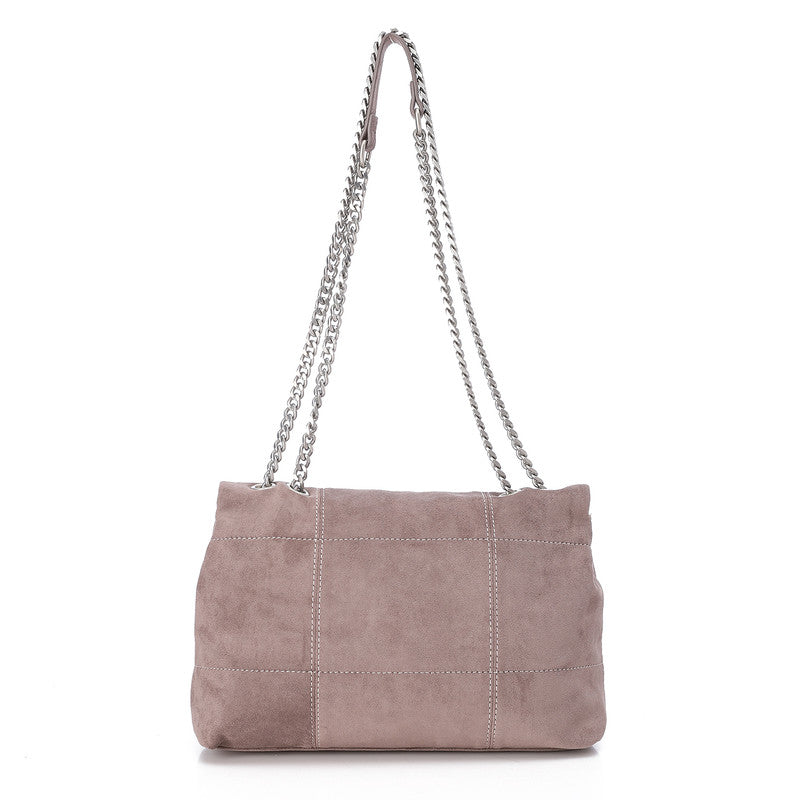 DEE-DVTS-003 Crinkle Patent Chain Shoulder Bag