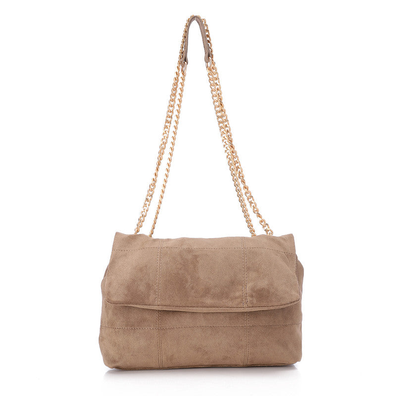 DEE-DVTS-003 Crinkle Patent Chain Shoulder Bag