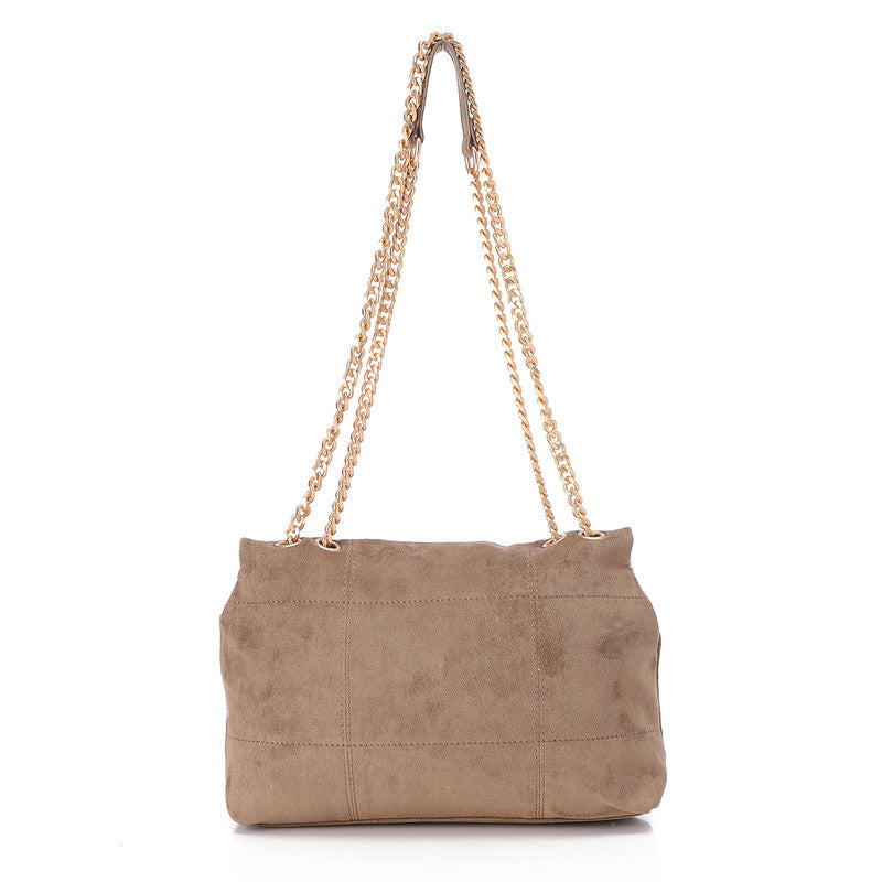 DEE-DVTS-003 Crinkle Patent Chain Shoulder Bag