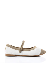 FAN-DJTV-023 Oval Toe Shap Textile Flat Shoes