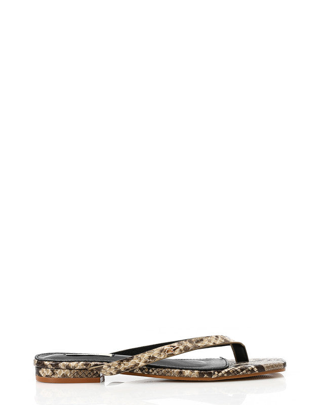 FAN-DJTX-004 Thong Leather Flip Flop - SNAKE / 36 - Dejavu