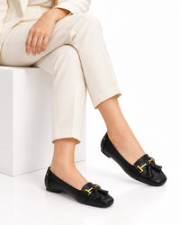 FAN-DVTS-001 Semi-Square Toe Shape Tassel Loafer