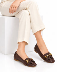 FAN-DVTS-001 Semi-Square Toe Shape Tassel Loafer