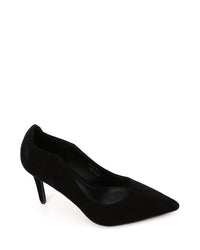 GER-DVTS-001 Pointed Toe Faux Suede High Heel Pumps
