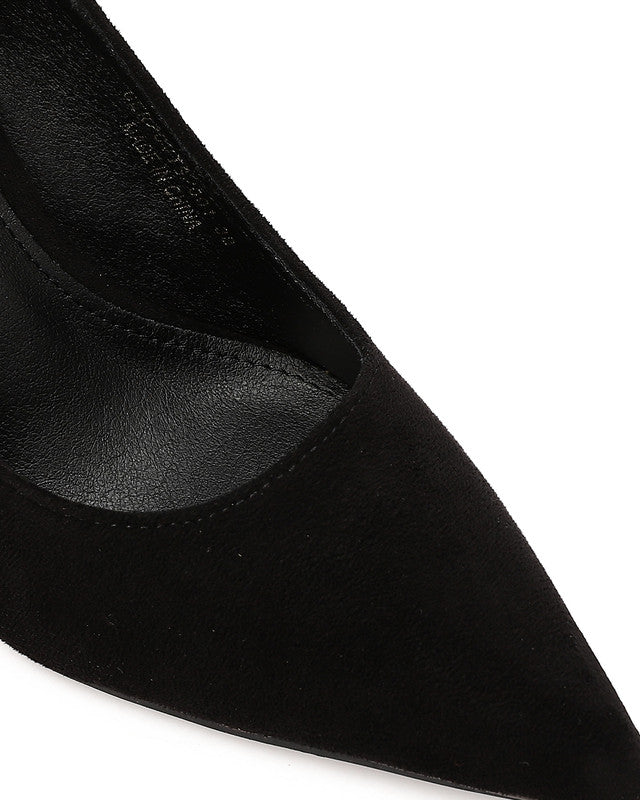 GER-DVTS-001 Pointed Toe Faux Suede High Heel Pumps