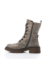 GER-DVTX-010 Mid Heel Combat Boots
