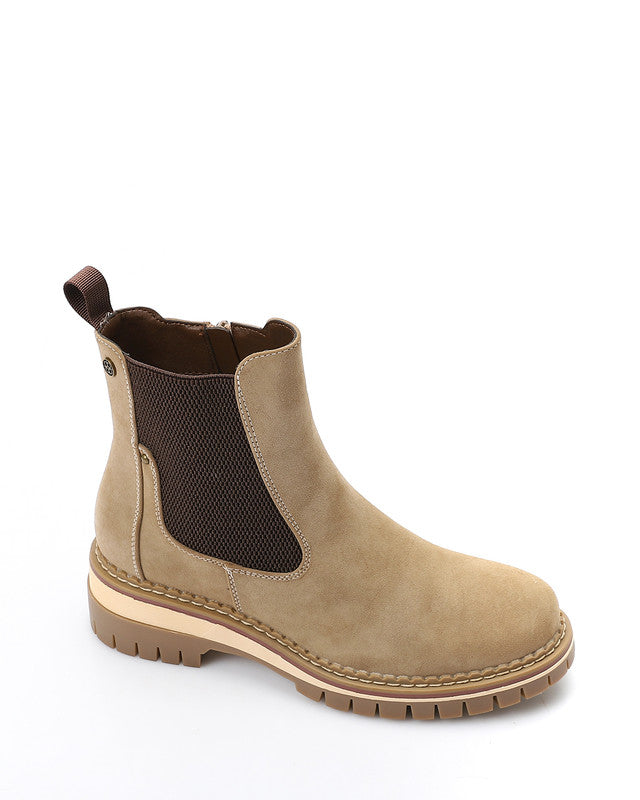 GER-DVTX-016 Round Toe Suede Ankle Boots