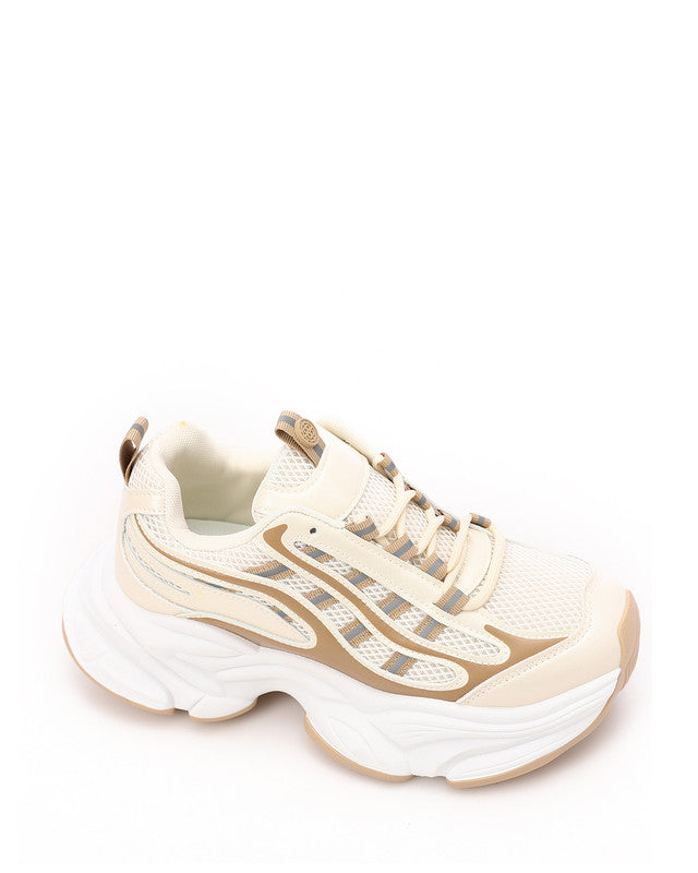 GOR-DVTS-002 Chunky Mesh Platform Sneakers