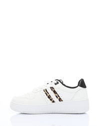 GPS-DVTV-023 Lace Up Off White Sneakers With Midsole