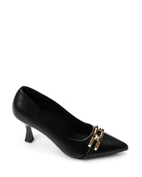 HOG-DJTX-008 Cream Pointed Kitten Heel