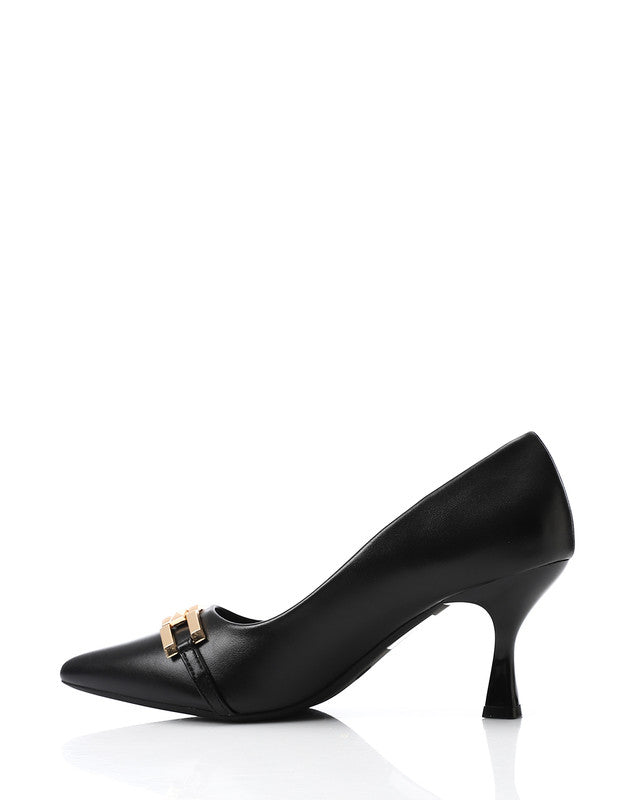 HOG-DJTX-008 Cream Pointed Kitten Heel