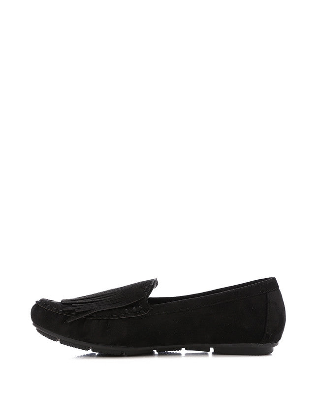 HOG-DVTS-001 Suede Fringe Moccasin Loafer