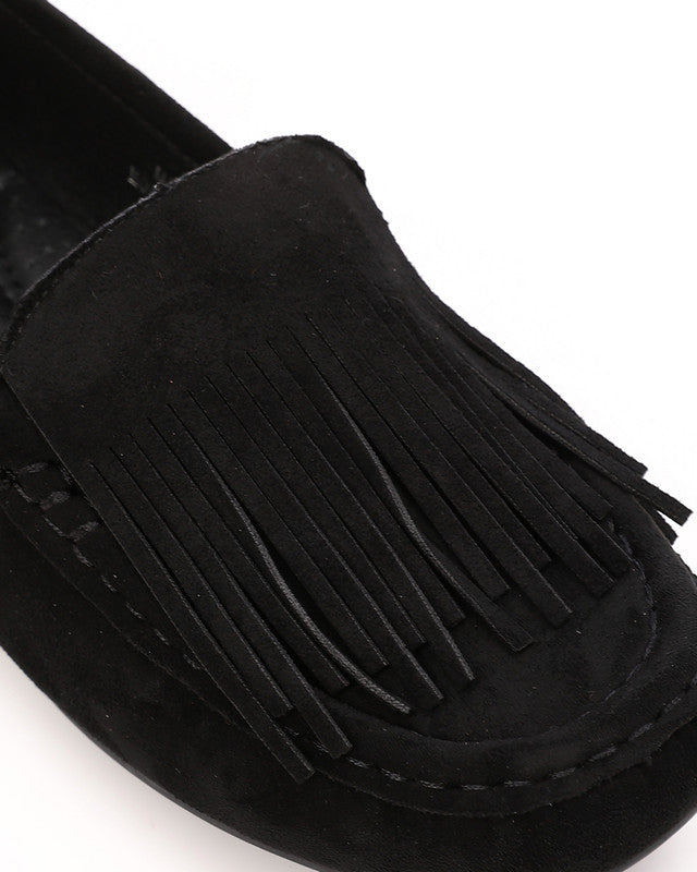 HOG-DVTS-001 Suede Fringe Moccasin Loafer