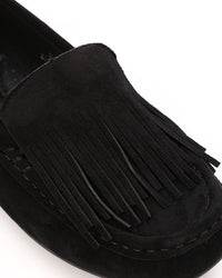 HOG-DVTS-001 Suede Fringe Moccasin Loafer