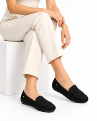 HOG-DVTS-001 Suede Fringe Moccasin Loafer