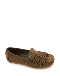 HOG-DVTS-001 Suede Fringe Moccasin Loafer