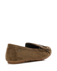 HOG-DVTS-001 Suede Fringe Moccasin Loafer