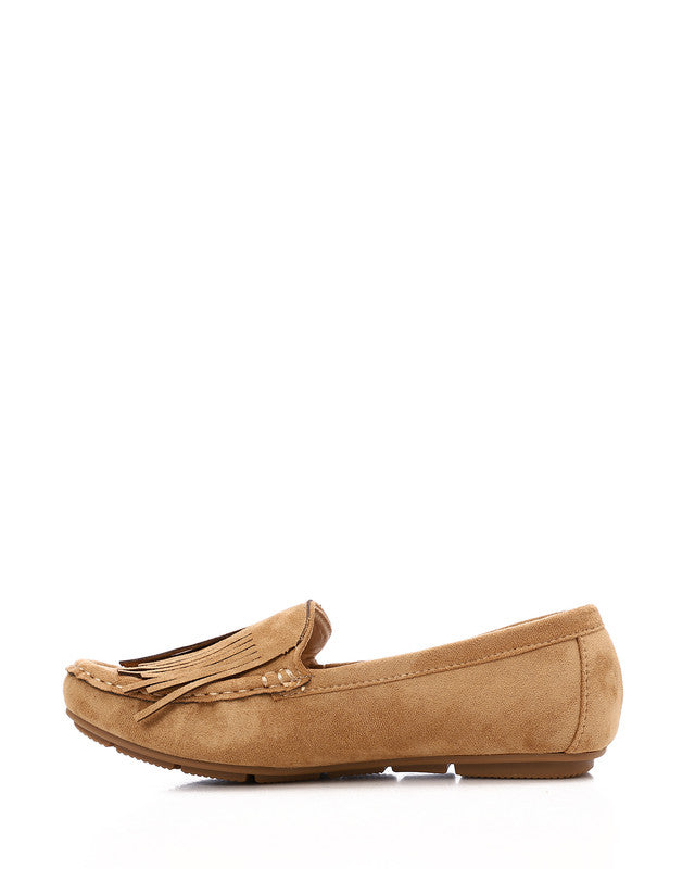 HOG-DVTS-001 Suede Fringe Moccasin Loafer