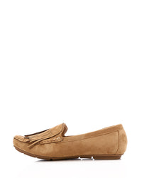 HOG-DVTS-001 Suede Fringe Moccasin Loafer